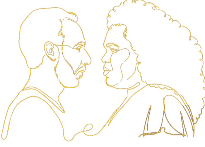 Double portrait au trait