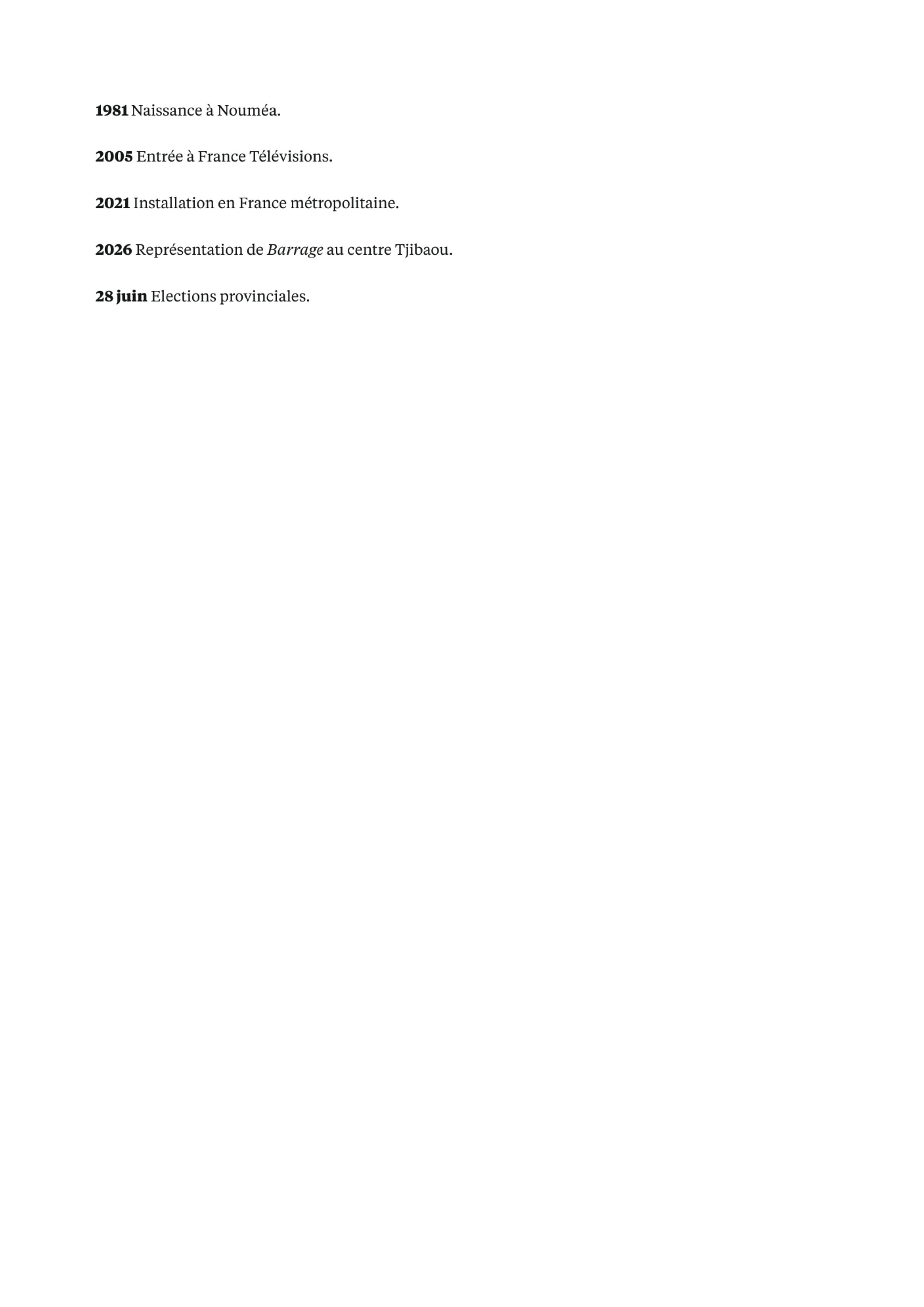 Libération · 21 juin 2026 — Le portrait — Jenny Briffa, dramaturge : l’accorte de Nouméa · page 4/4